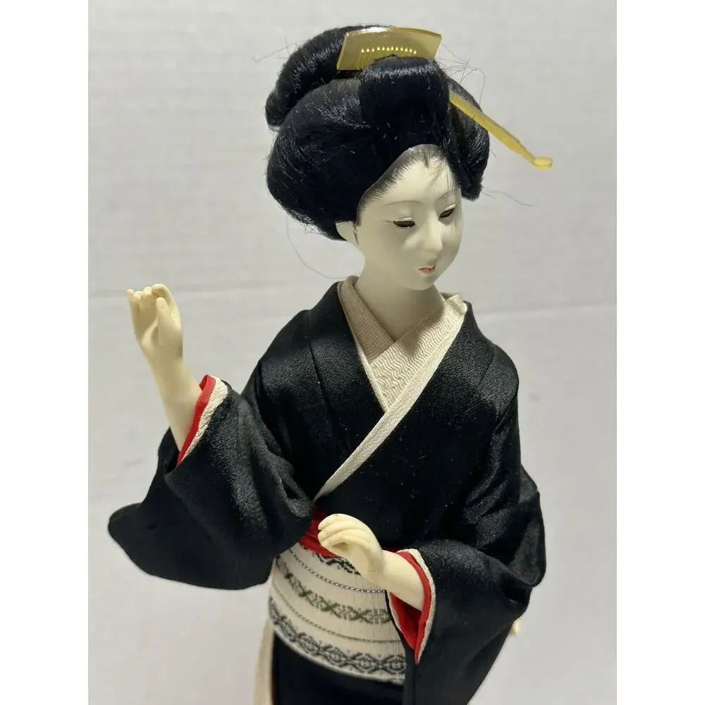 Vintage Japanese Doll Kimono Geisha‎ Traditional Folk Fine Art Japan 14” Tall